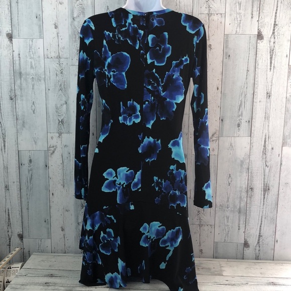 Vince Camuto Floral Asymmetrical Hem Dress XS - Picture 2 of 11